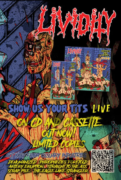 LIVIDITY - Show Us Your Tits Live / Rejoice in Morbidity - cassette