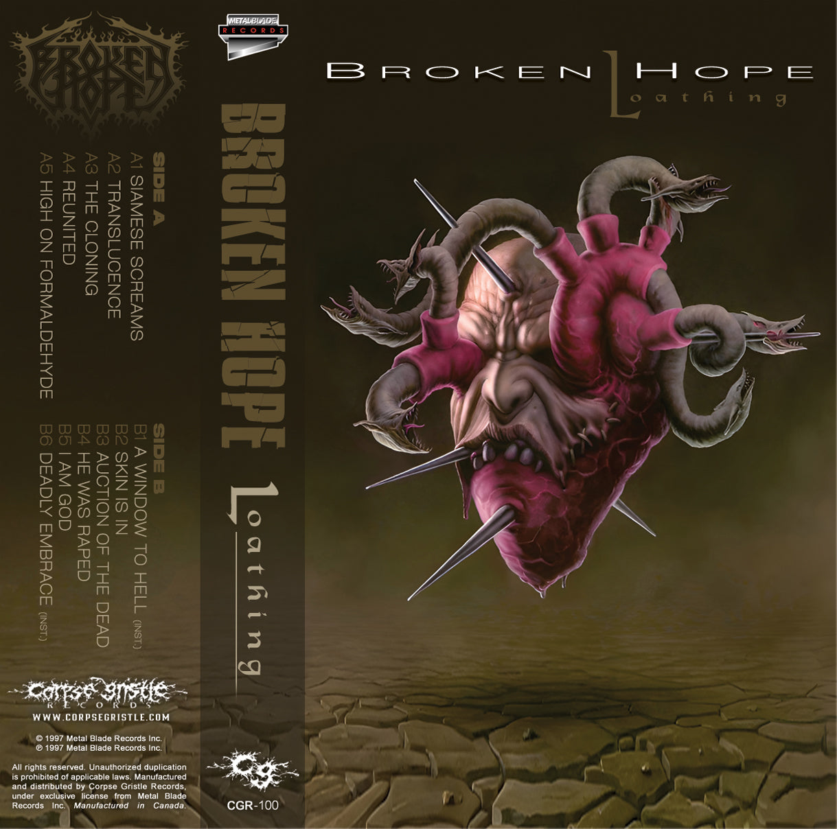 BROKEN HOPE - Loathing - cassette
