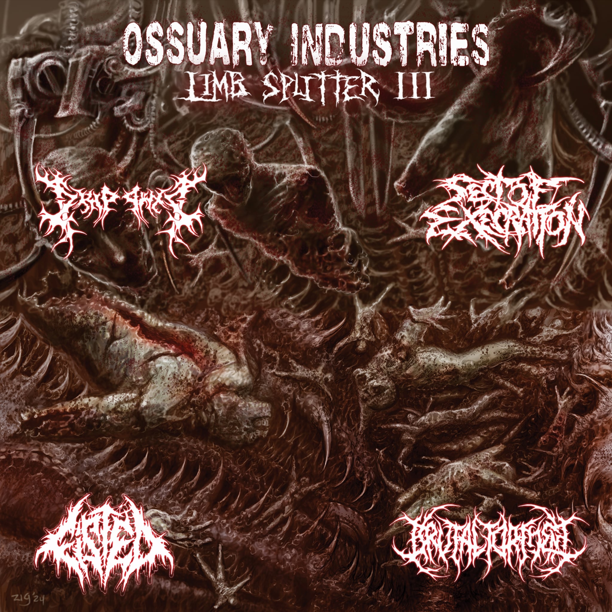 LIMB SPLITTER III - Dripping/Sect of Execration/Fisted/Brutal Torment - CD