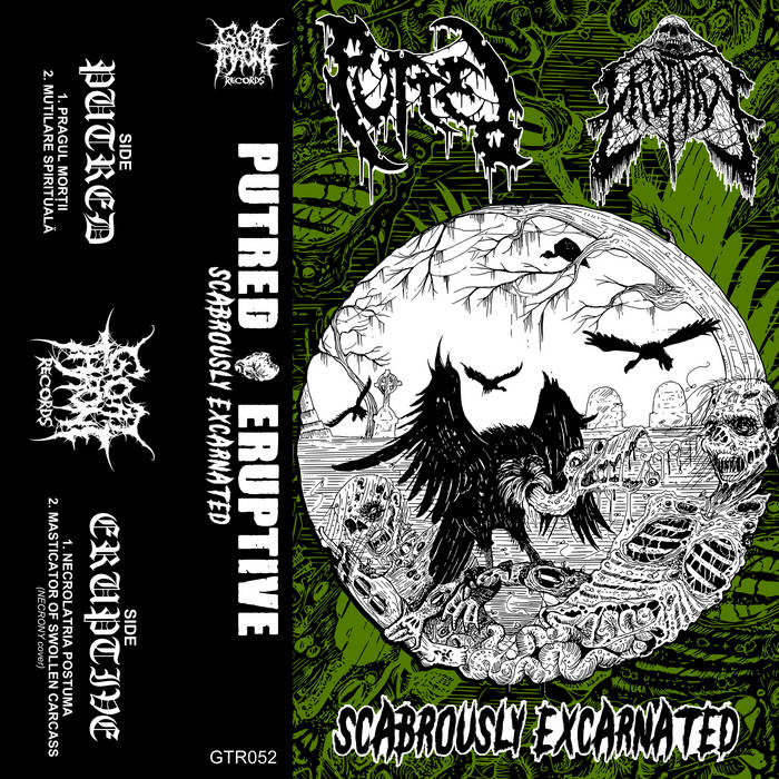 PUTRED / ERUPTIVE - Scabrously Excarnated - cassette